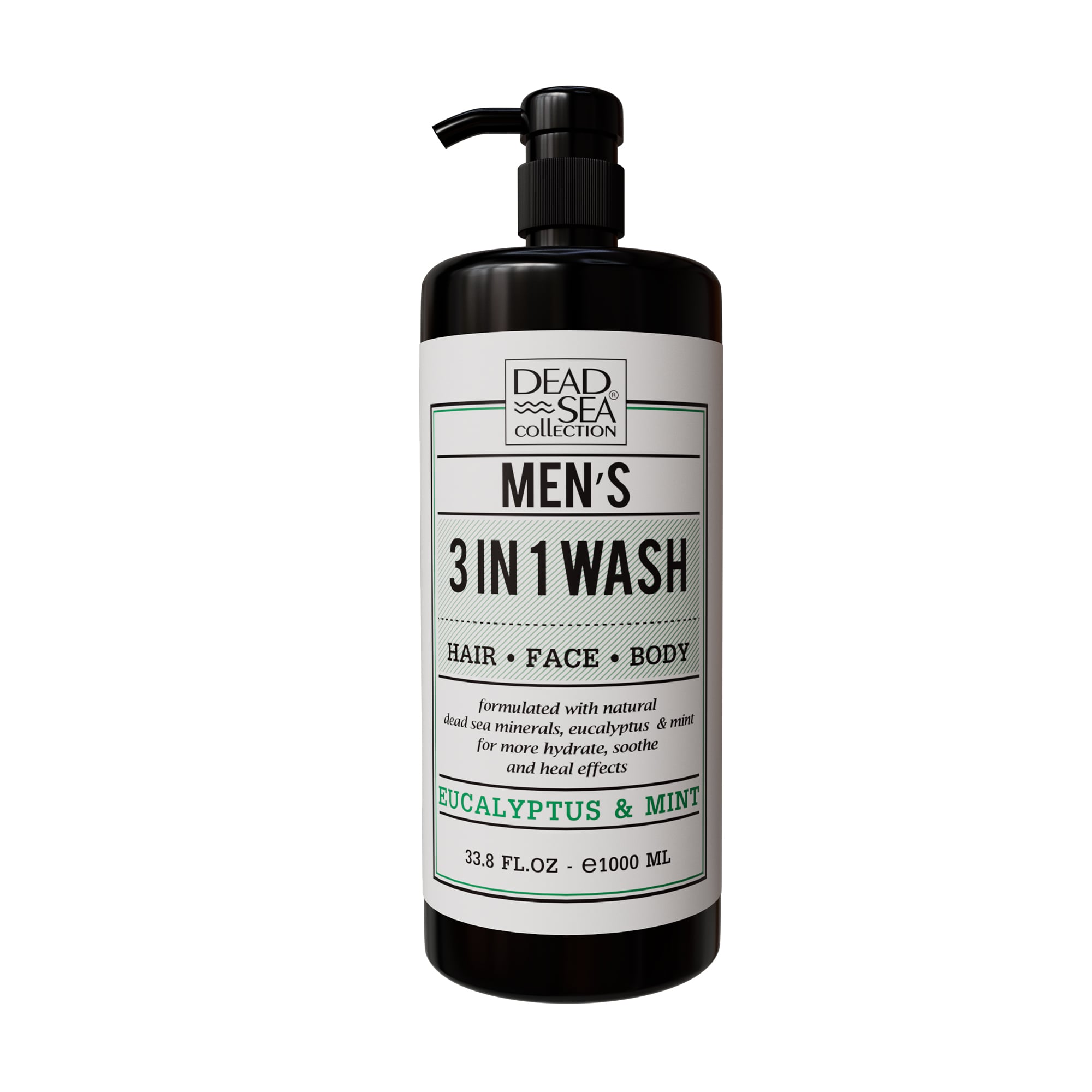 Чоловічий гель для душу, волосся та обличчя Dead Sea Collection Men's Eucalyptus &amp; Mint Hair Face Body 3 Іn 1 Wash, 1 л